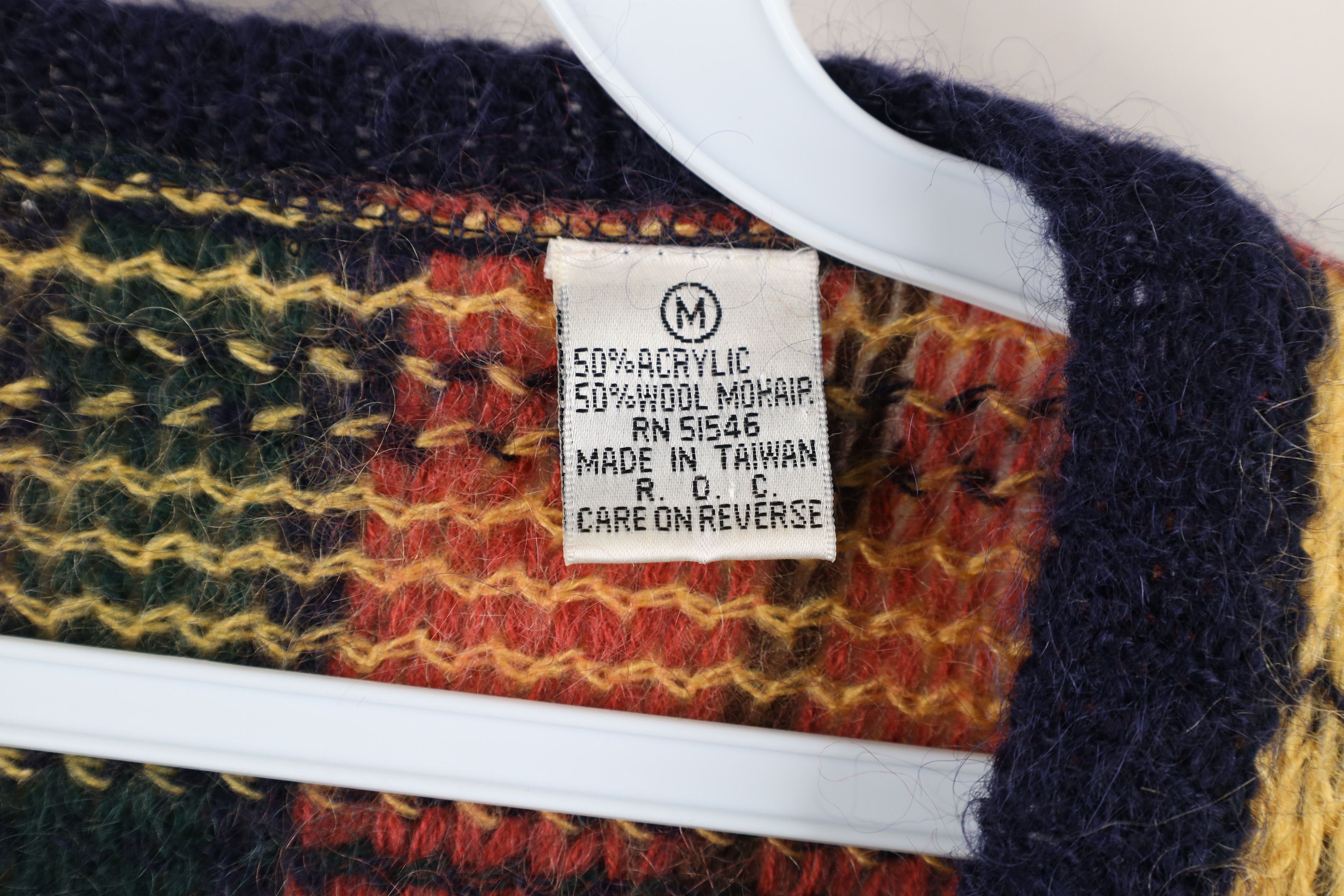 Vintage Vintage 90s Streetwear Mohair Rainbow Plaid Knit Sweater Size M / US 6-8 / IT 42-44 - 4 Thumbnail