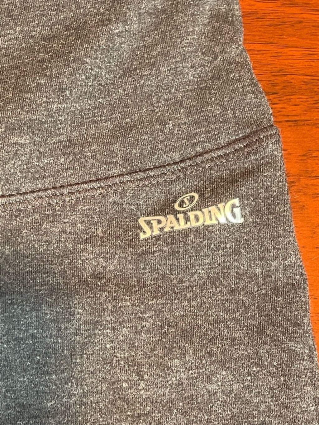 Spalding Spalding Gray Crop Yoga Leggings High Waisted Capris L Size 29" - 3 Thumbnail