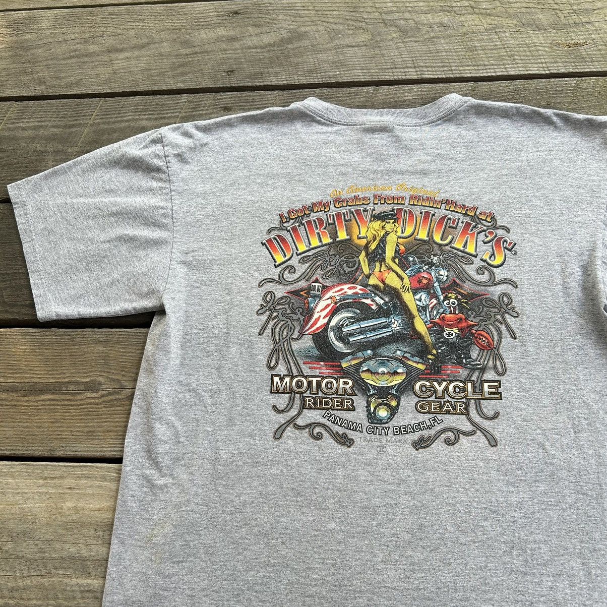 Vintage Vintage Biker Motorcycle Dirty Dicks Funny Innuendo T Shirt Size US L / EU 52-54 / 3 - 1 Thumbnail