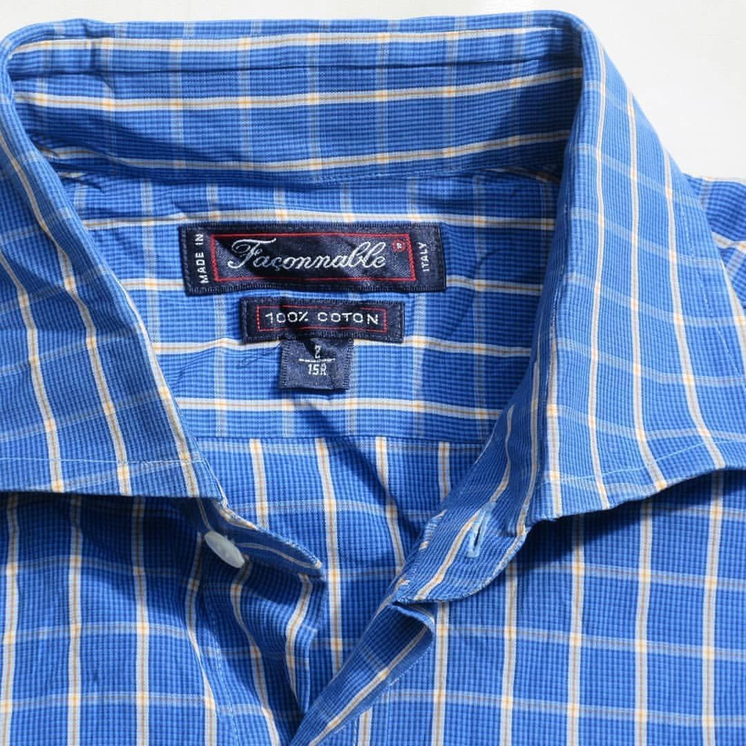 Designer Facconable shirt Madrass Long sleeve linen tartan Size M Size US M / EU 48-50 / 2 - 4 Thumbnail