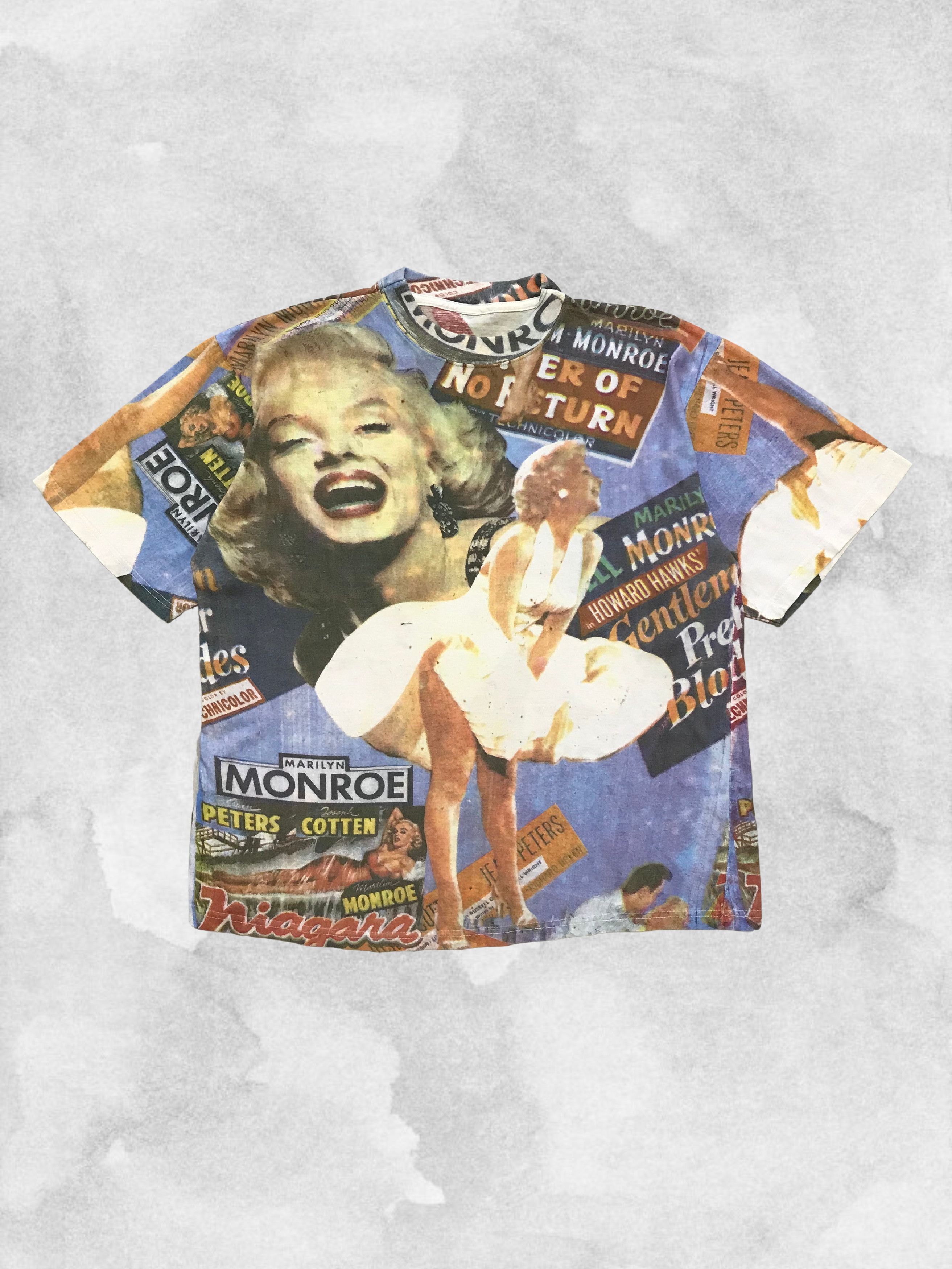 Vintage MARILYN MONROE Vintage All Over Print T-Shirt Band Tee Rare Size US M / EU 48-50 / 2 - 1 Thumbnail