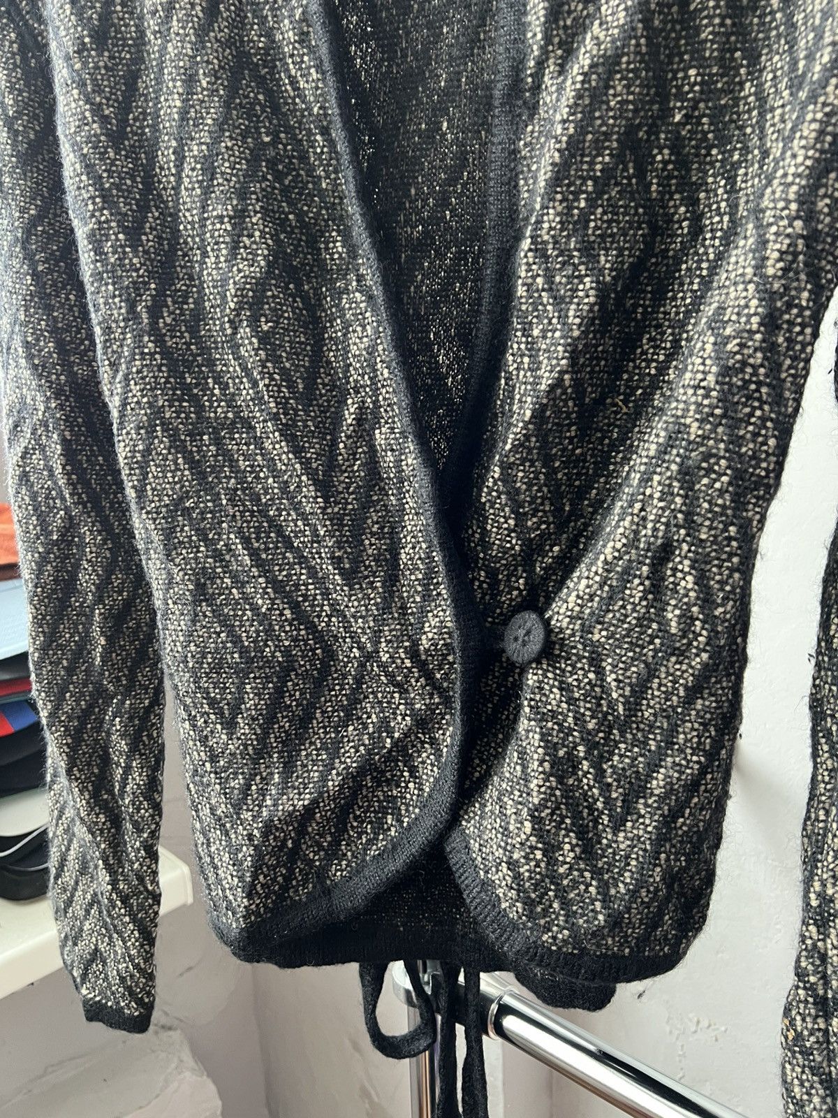 Max Mara MAX MARA ITALY CLASSIC ABSTRACT MOHAIR WOOL CARDIGAN SWEATER Size XL / US 12-14 / IT 48-50 - 5 Thumbnail