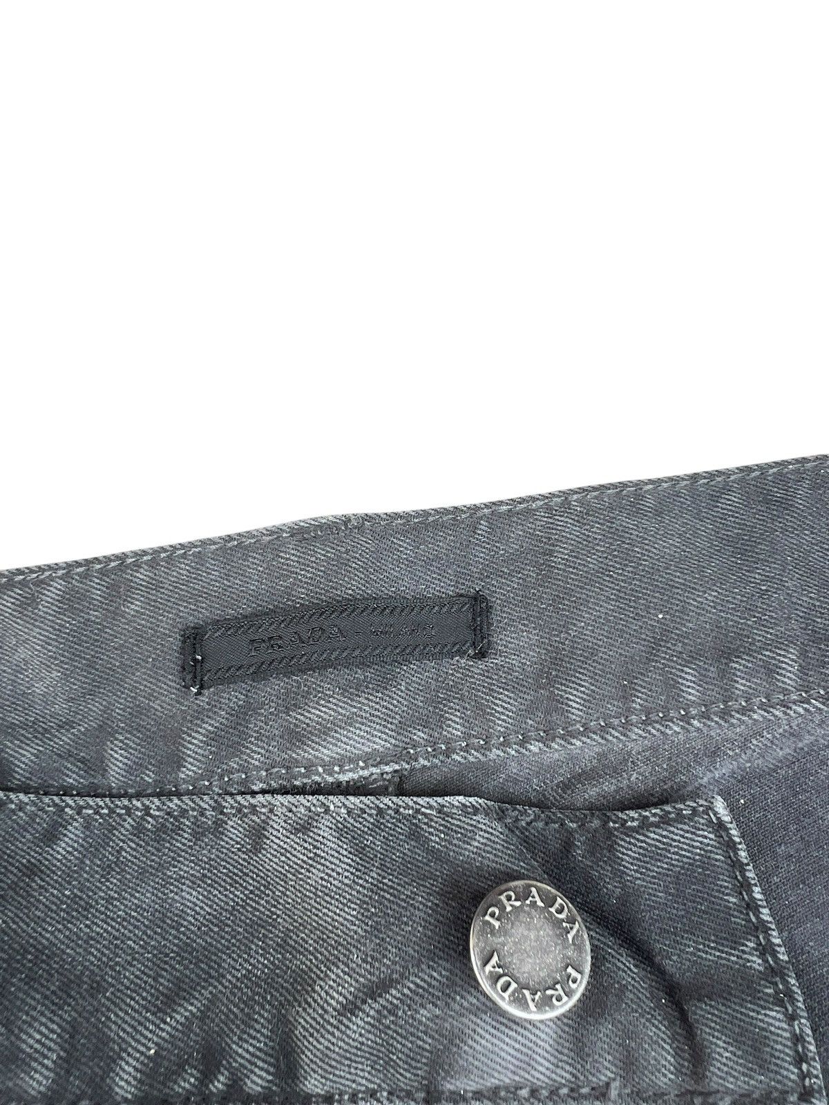 Distressed Prada Waxed Jeans