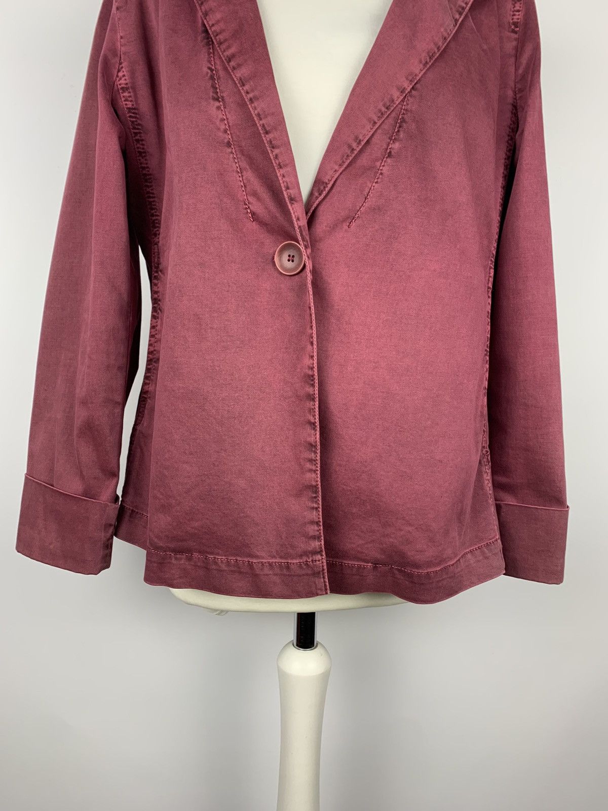 OSKA OSKA Avant Garde Blazer Jacket Size 3 Purple One Button Size ONE SIZE - 3 Thumbnail