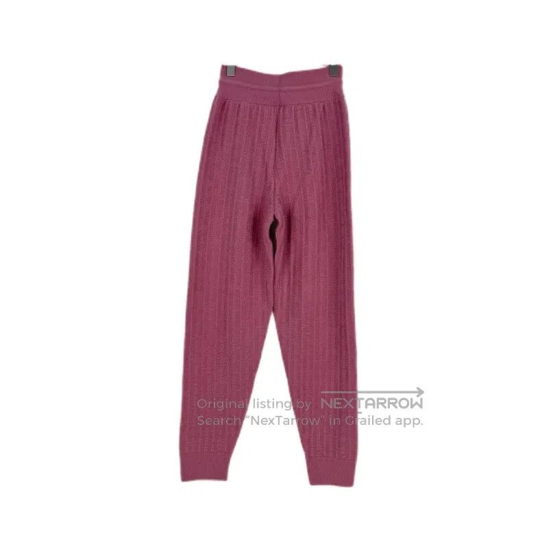 Hermes Hermes Pink Purple Full H Wool Trousers Size 26" / US 2 / IT 38 - 2 Thumbnail