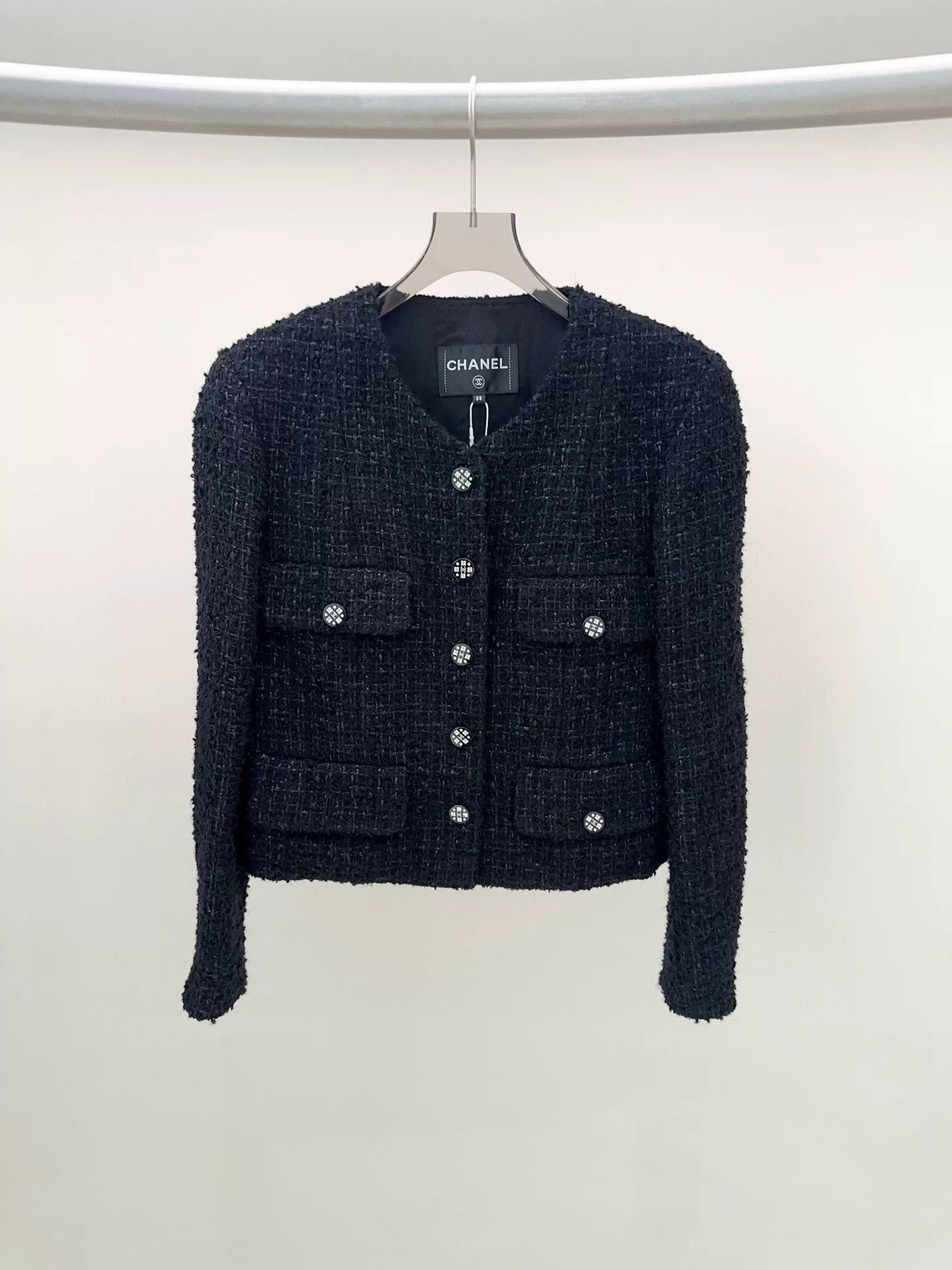 Chanel Chanel Black Tweed Jacket Size 38 Size US M / EU 48-50 / 2 - 1 Thumbnail