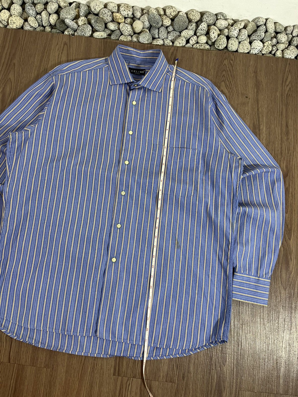 Celine CELINE Homme Vintage Striped ButtonUp Shirt – Made in France Size US XL / EU 56 / 4 - 11 Thumbnail