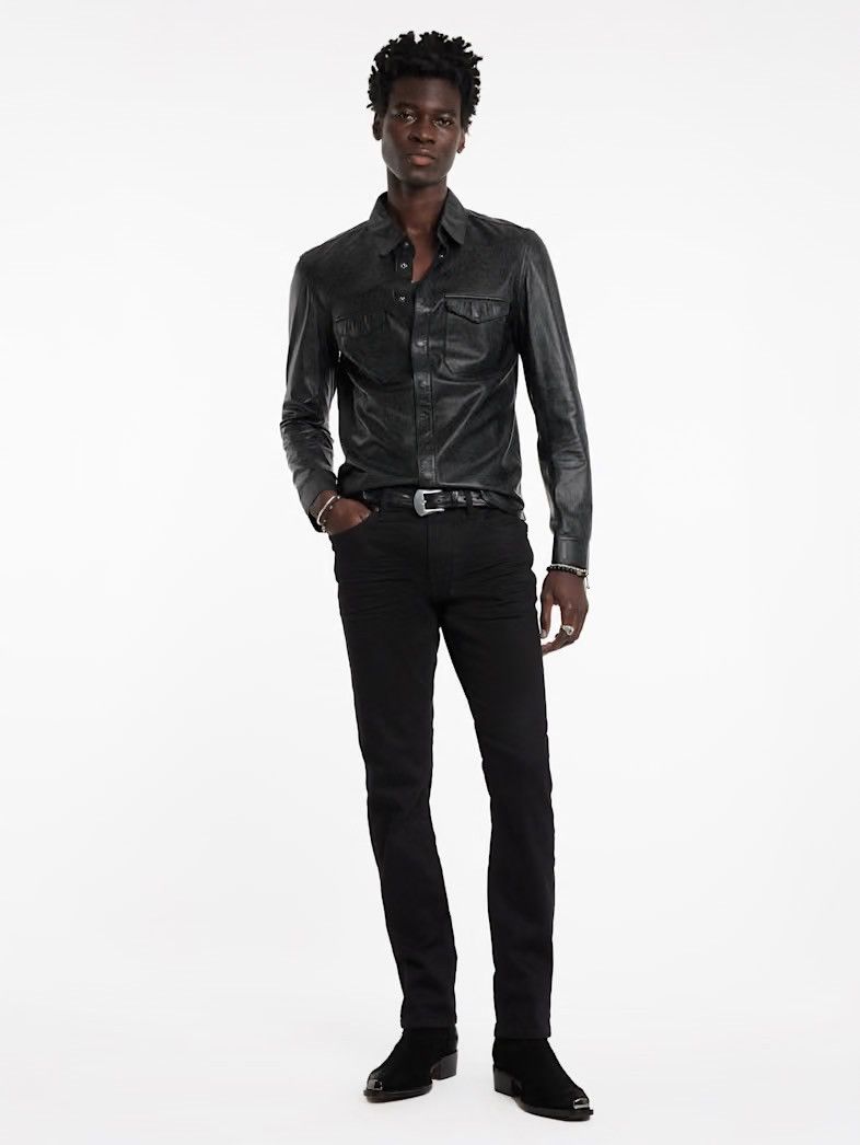 John Varvatos Travis leather shirt jacket EU 52 USA 42 Size US L / EU 52-54 / 3 - 6 Thumbnail