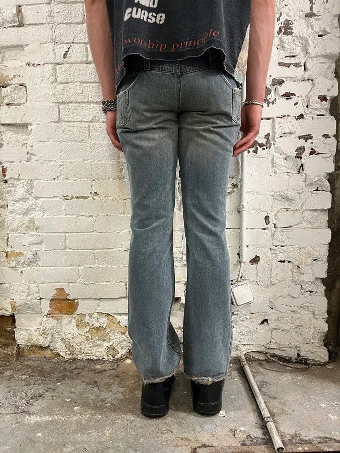 Vintage AW2003 Dolce & Gabbana Faded Light Blue Flared Jeans Size US 30 / EU 46 - 4 Thumbnail