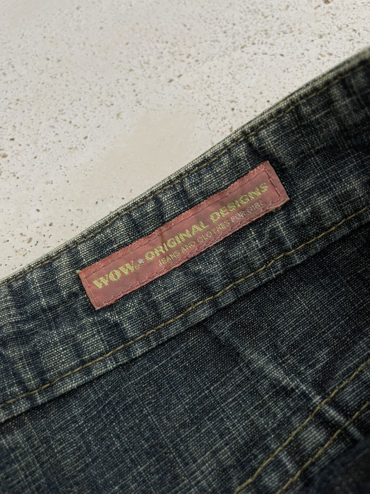 If Six Was Nine Crazy Y2K Mudwash I6W9 Wow Original Wide Leg Size US 29 - 14 Thumbnail