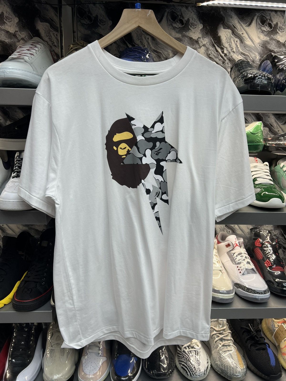 Bape Bape Camo Transform Bug Ape White Tee Size US XXL / EU 58 / 5 - 1 Thumbnail