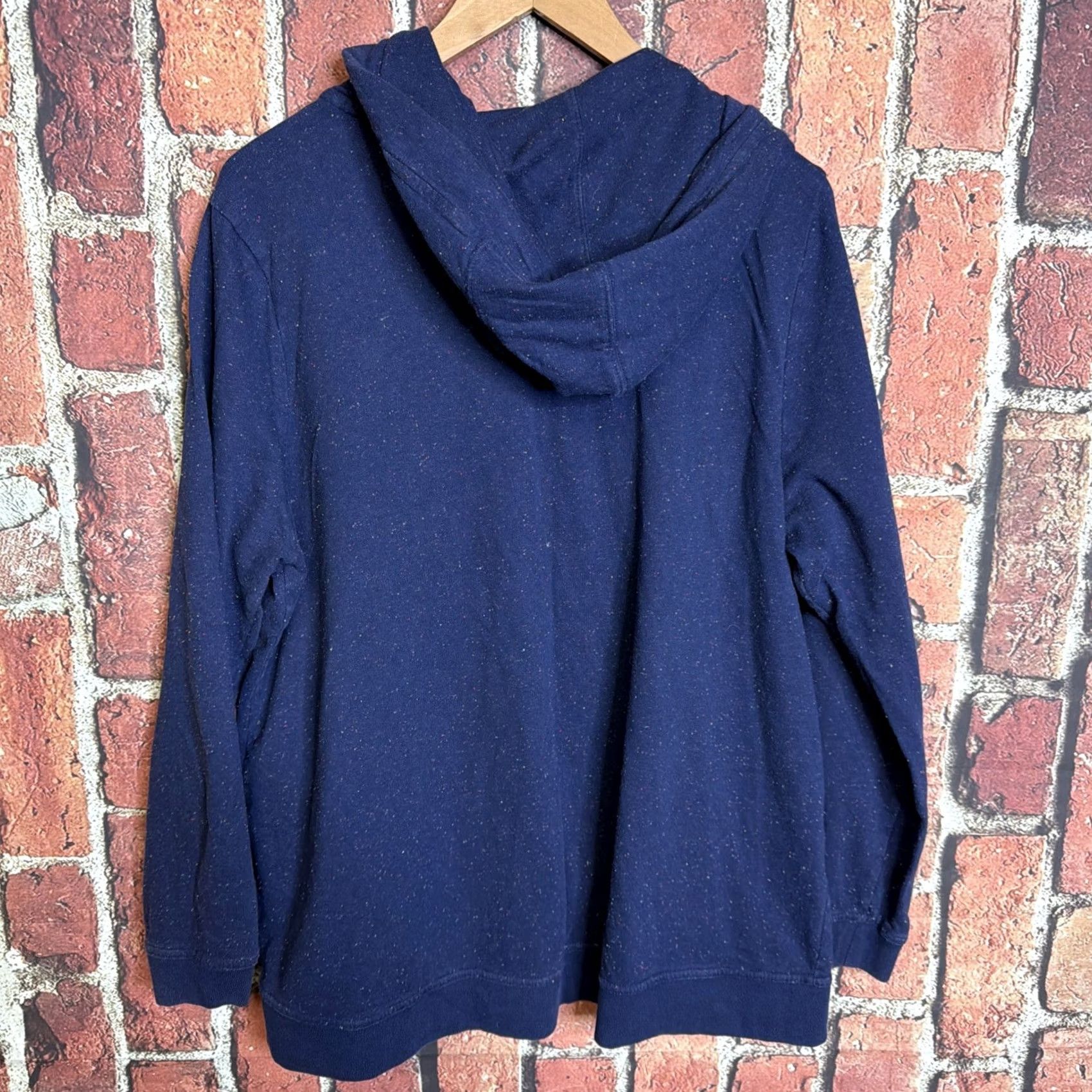 Nike Nike Sportswear Gym Vintage Hoodie Navy Blue Speckled Full Zip XL Women Size XL / US 12-14 / IT 48-50 - 3 Thumbnail