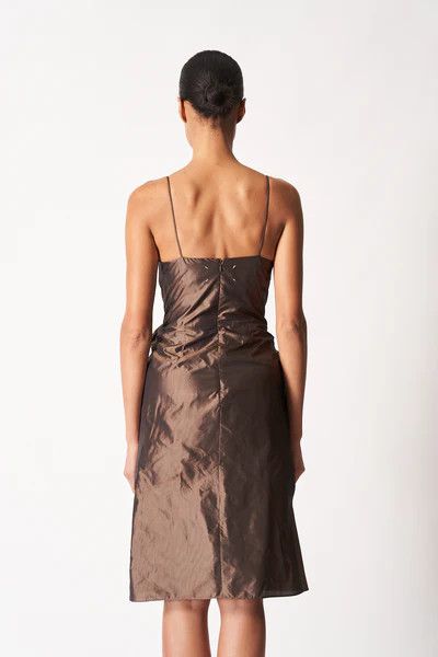 Maison Margiela o1y0625 Midi Dress in Brown Size S / US 4 / IT 40 - 5 Thumbnail