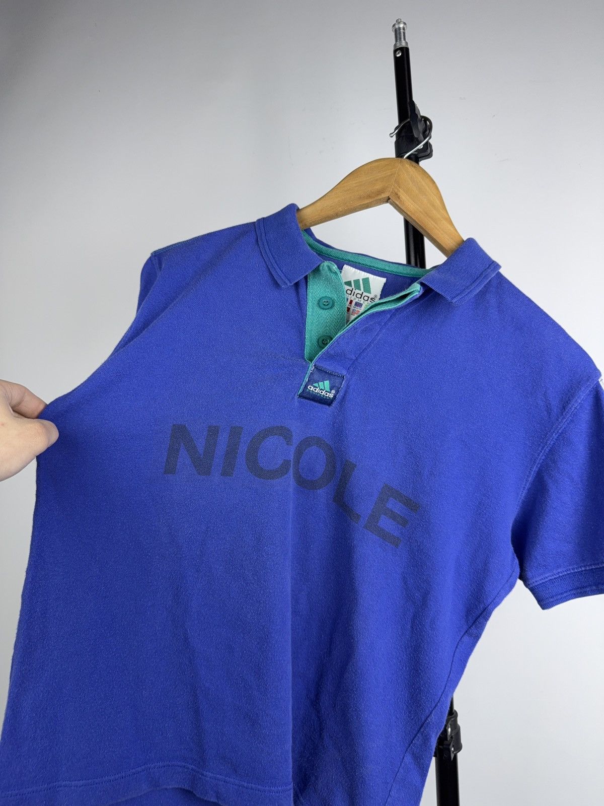 Adidas Adidas Equipment Tennis Polo Nicole Vintage 90s Blue Shirt Size L / US 10 / IT 46 - 4 Thumbnail