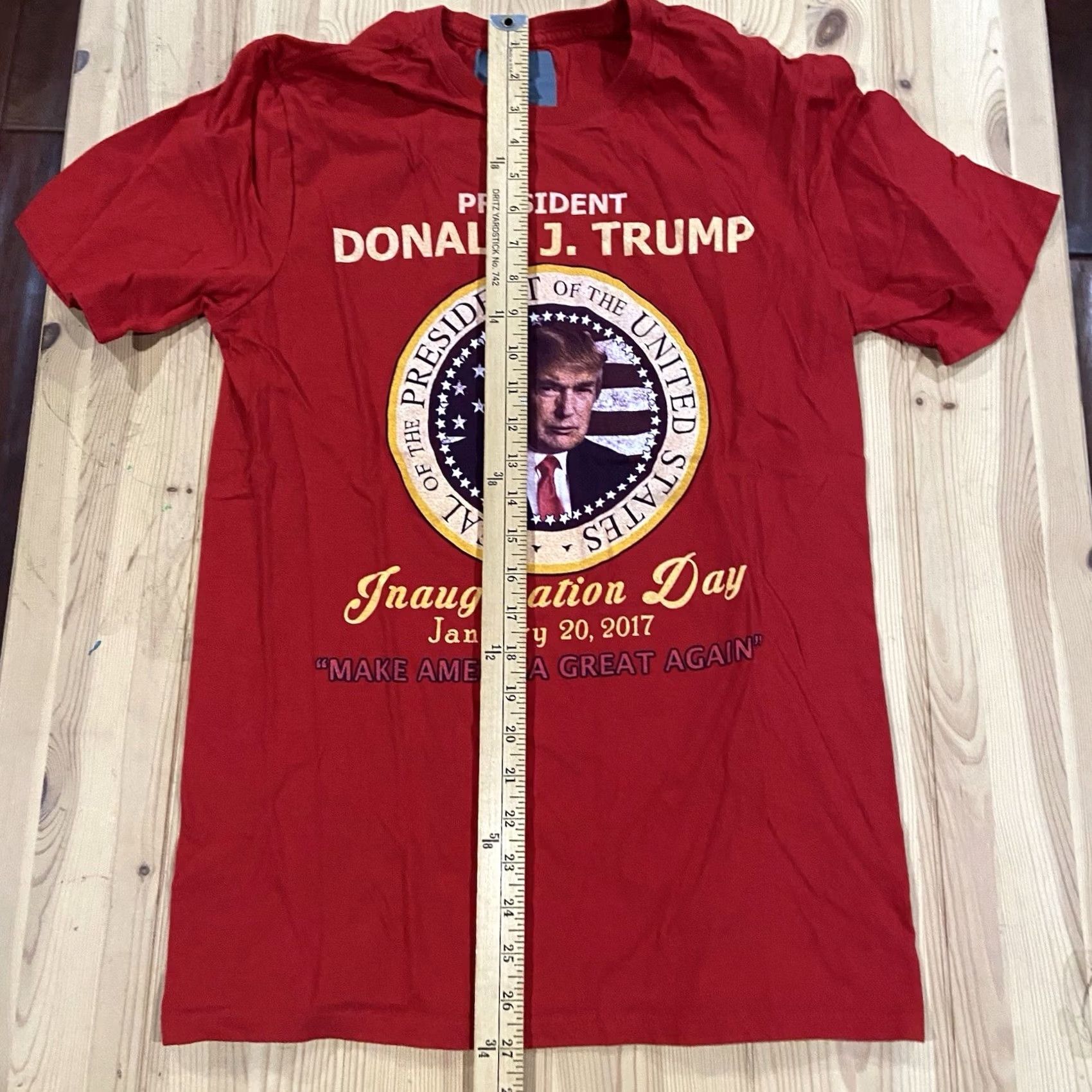 Vintage VINTAGE DAY USA Flag T-Shirt M Red Men USA 2017 Trump Inauguration Day Tee Size US M / EU 48-50 / 2 - 4 Thumbnail