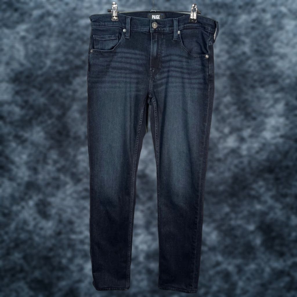 Paige Paige Federal Jeans Slim Straight Dark Wash Denim Mens 30 Regular Blue 5-Pocket Stretch Slim Inseam 30 Fashion Vintage? No Size US 30 / EU 46 - 1 Thumbnail
