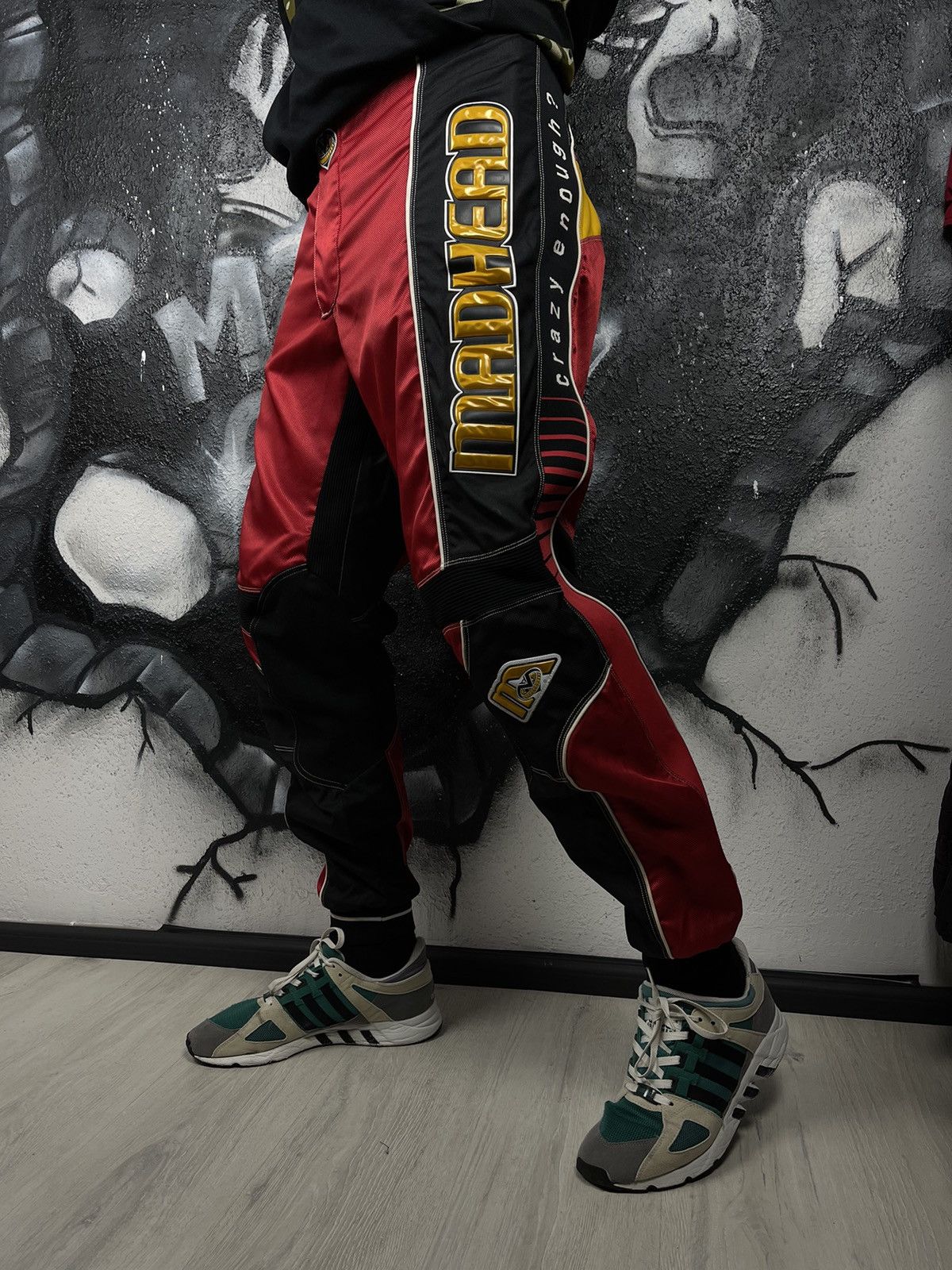 image of Madhead Moto Racing Pants Size XL in Black/Red, Men's