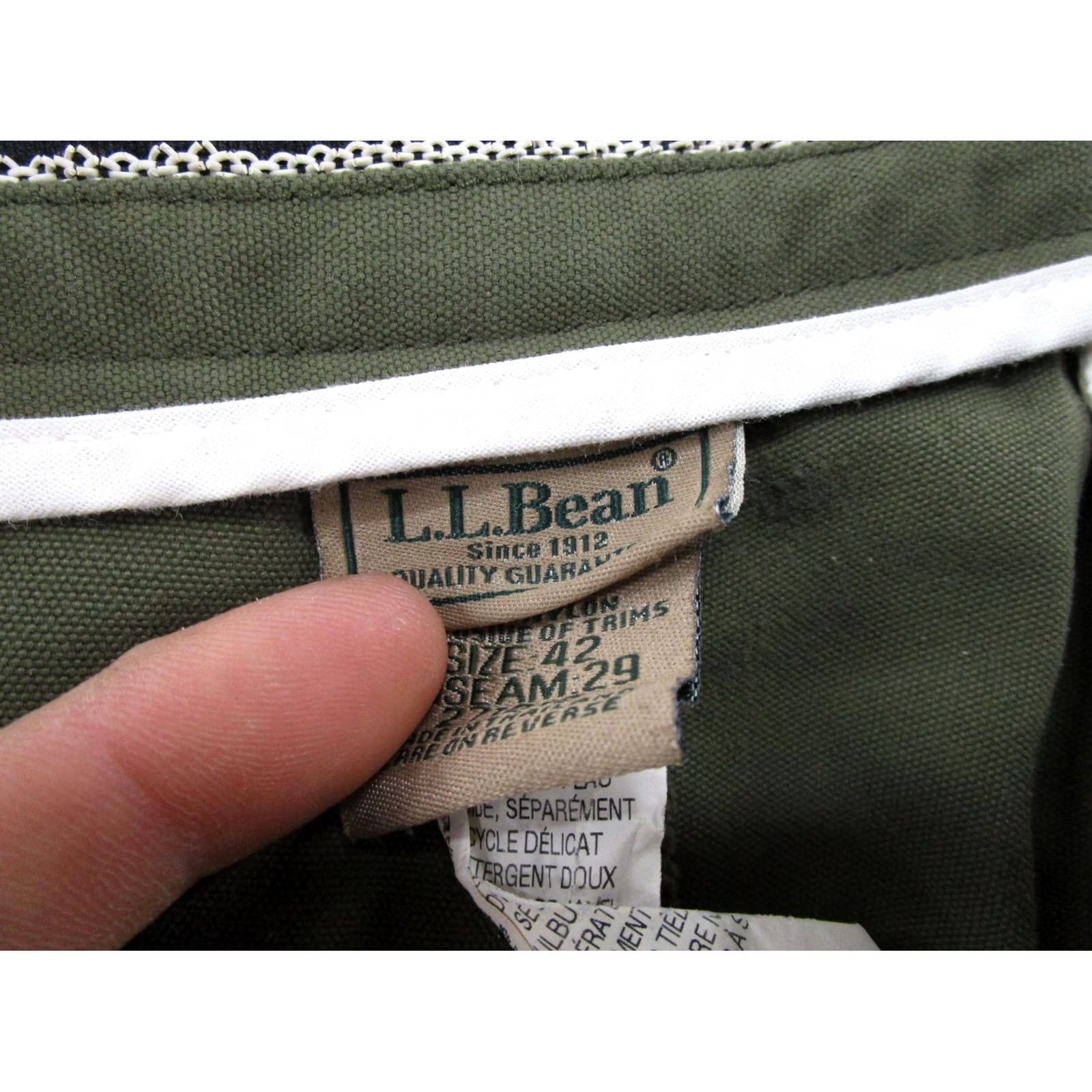 Vintage LL Bean Pants 42x29 Green Upland Briar Field Double Front Brush Guard Hunt READ Pants Green 42x29 Casual Workwear Mens Size US 42 / EU 58 - 4 Thumbnail