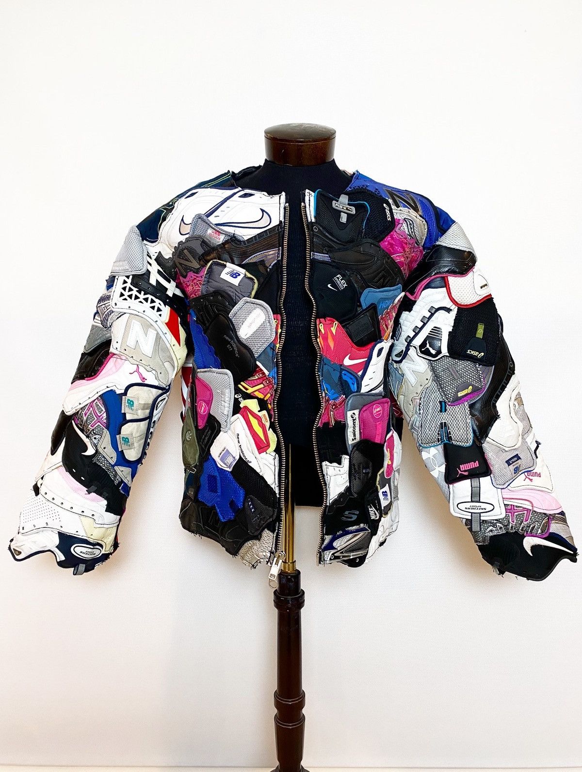 Handmade JACKET FROM SNEAKERS UPCYCLE BOMBER HANDMADE CUSTOM 1 OF 1 Size US L / EU 52-54 / 3 - 20 Thumbnail