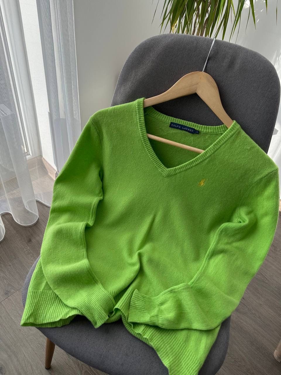 Polo Ralph Lauren × Vintage Vintage Polo Ralph Lauren Cashmere Green Sweater Size S / US 4 / IT 40 - 10 Thumbnail