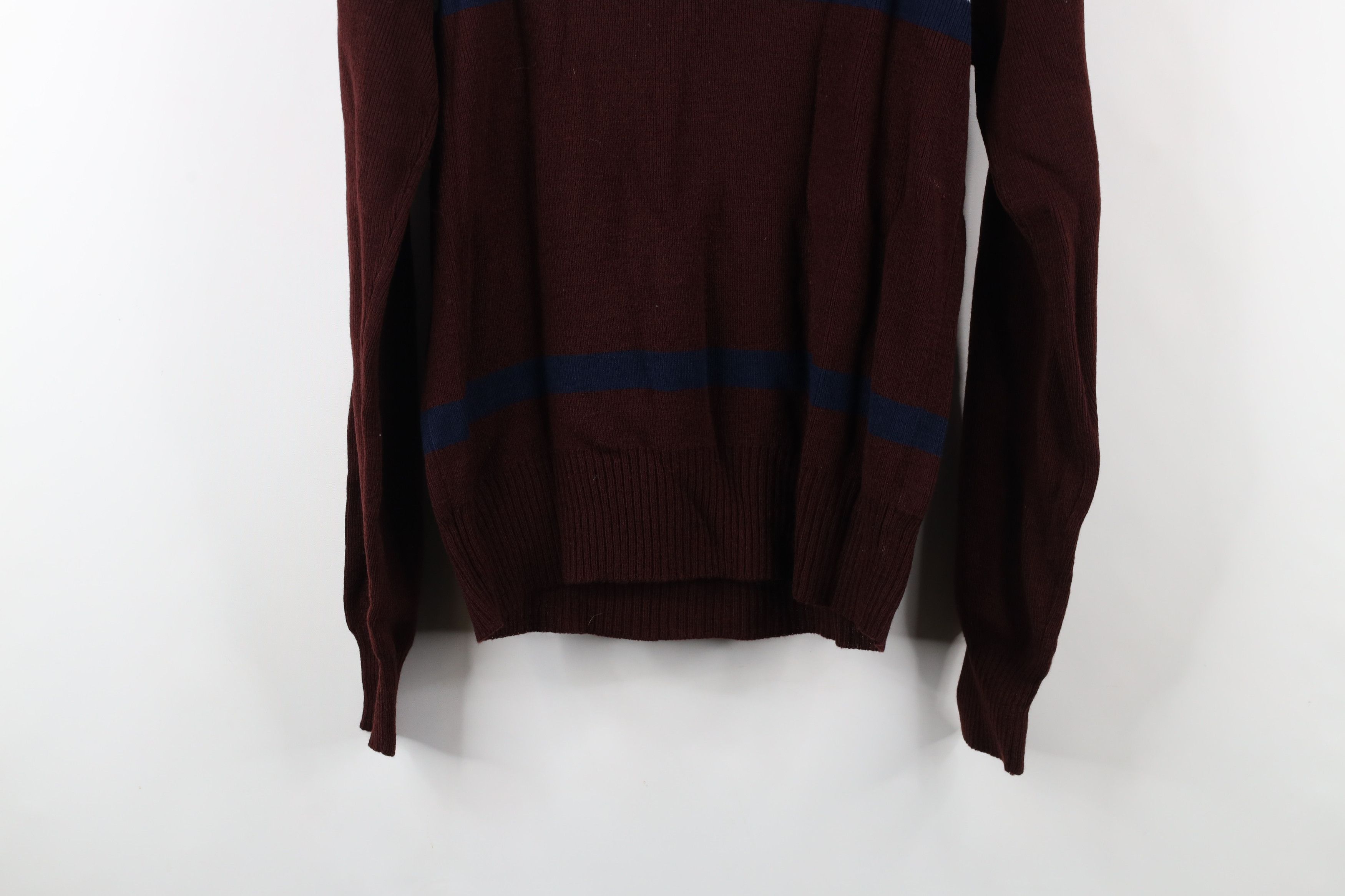 Vintage Vintage 70s Streetwear Block Ribbed Knit Collared Sweater Size US L / EU 52-54 / 3 - 9 Thumbnail
