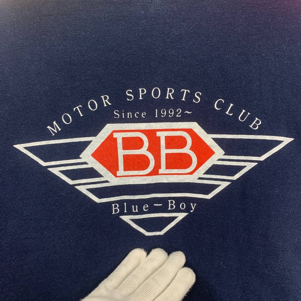 Hanes 90s Vintage BLUE BOY MOTOR SPORTS CLUB Sweatshirt #2491/J Size US M / EU 48-50 / 2 - 2 Thumbnail