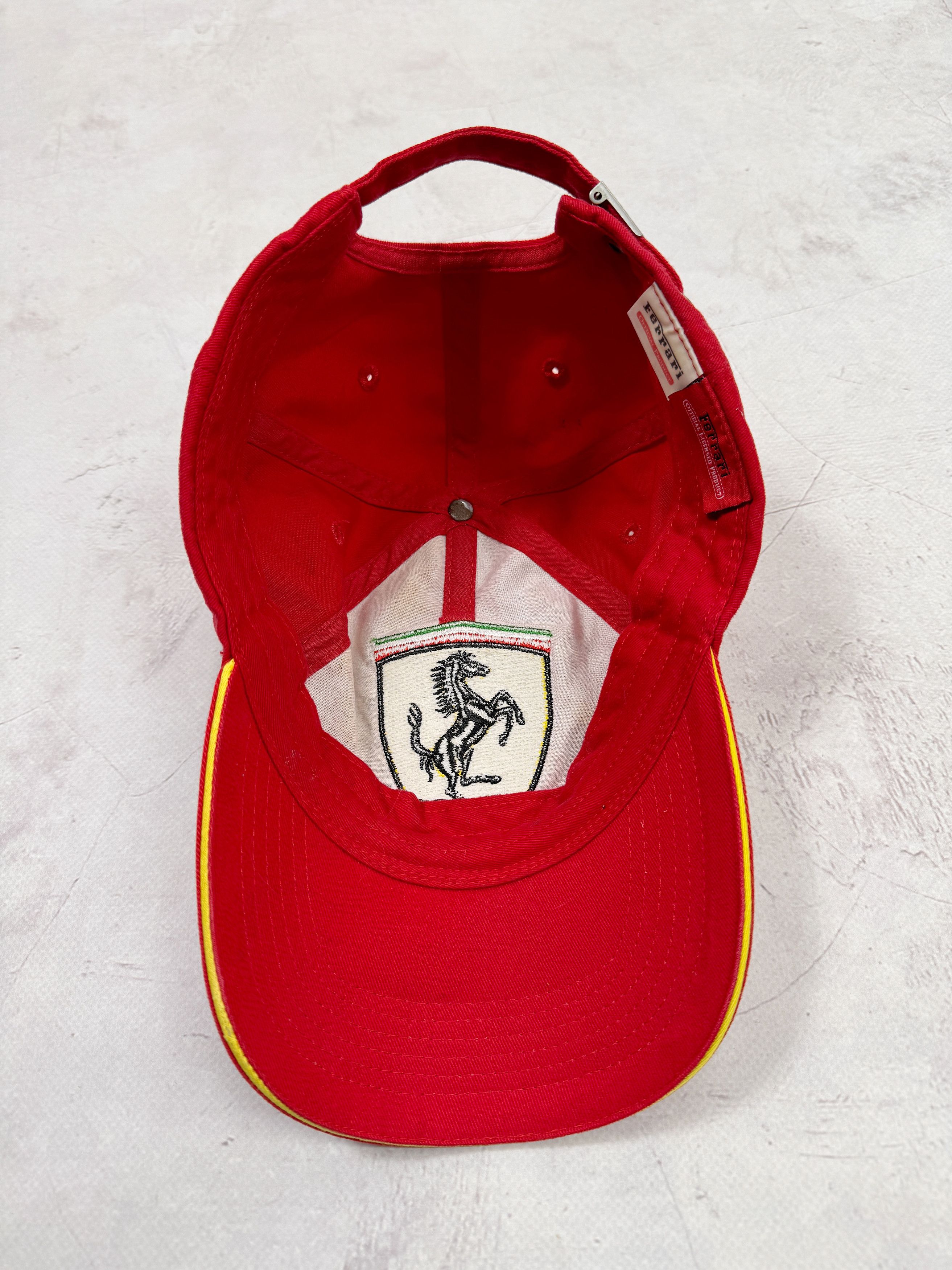 Ferrari × Formula 1 Vintage Ferrari Baseball Cap Big Embroidered Logo Size ONE SIZE - 8 Thumbnail