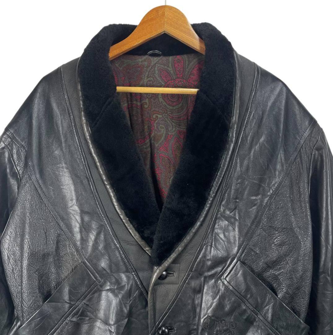 Lanvin Vintage Lanvin Studio Collared Fur Leather Jacket Size US L / EU 52-54 / 3 - 4 Thumbnail