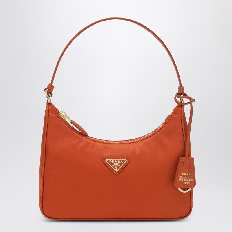 Prada Prada Re-Edition 2005 Mini Bag In Papaya-Colored Re-Nylon And Saffiano Leather Size ONE SIZE - 1 Thumbnail