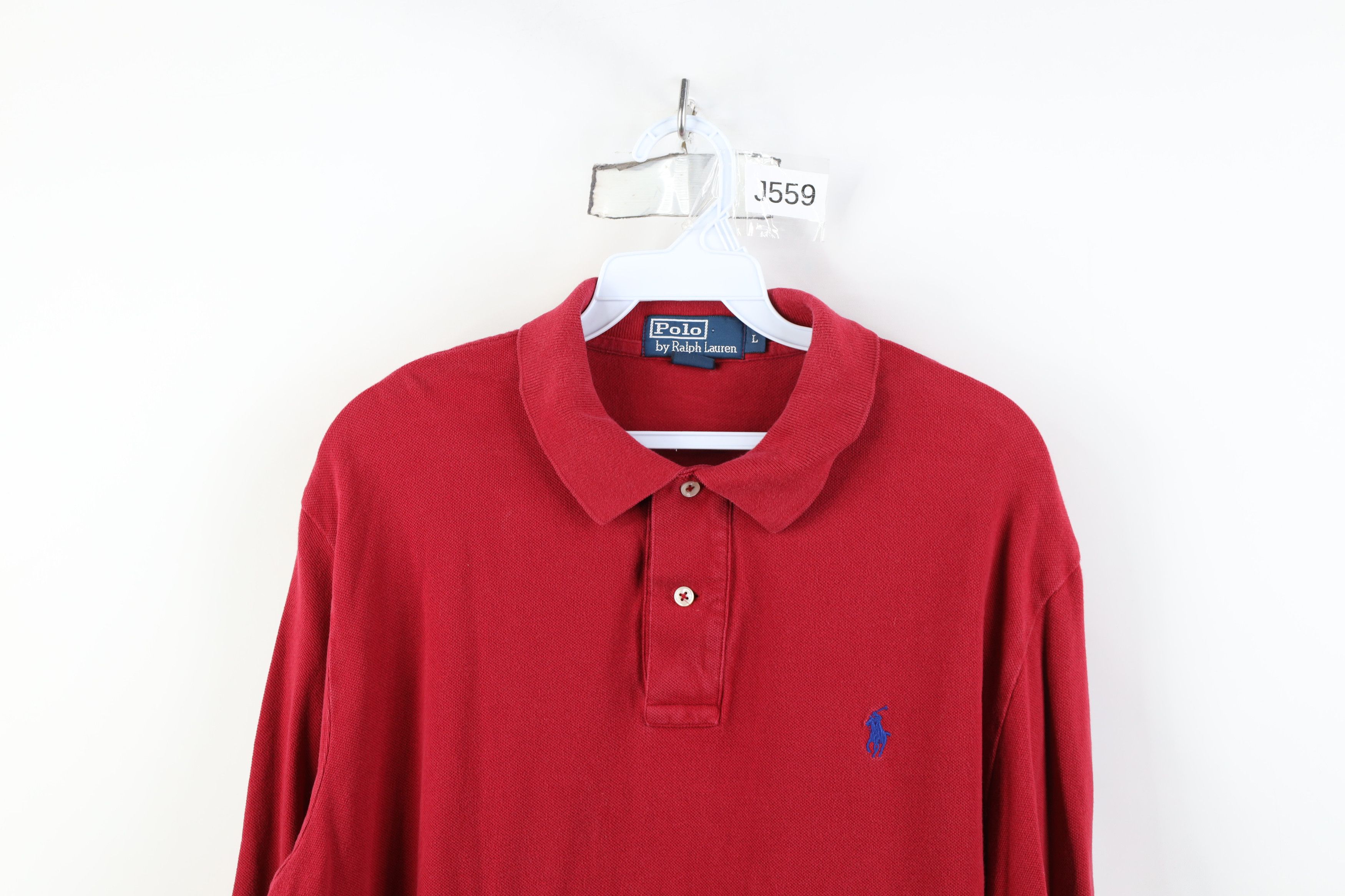 Ralph Lauren Vintage 90s Ralph Lauren Pique Cotton Long Sleeve Rugby Polo Size US L / EU 52-54 / 3 - 2 Thumbnail