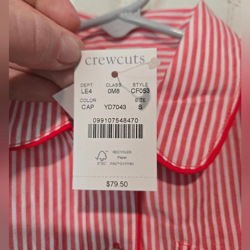 Designer Crewcuts Girls' Boxer Sleep Top in Stripe Size ONE SIZE - 6 Thumbnail