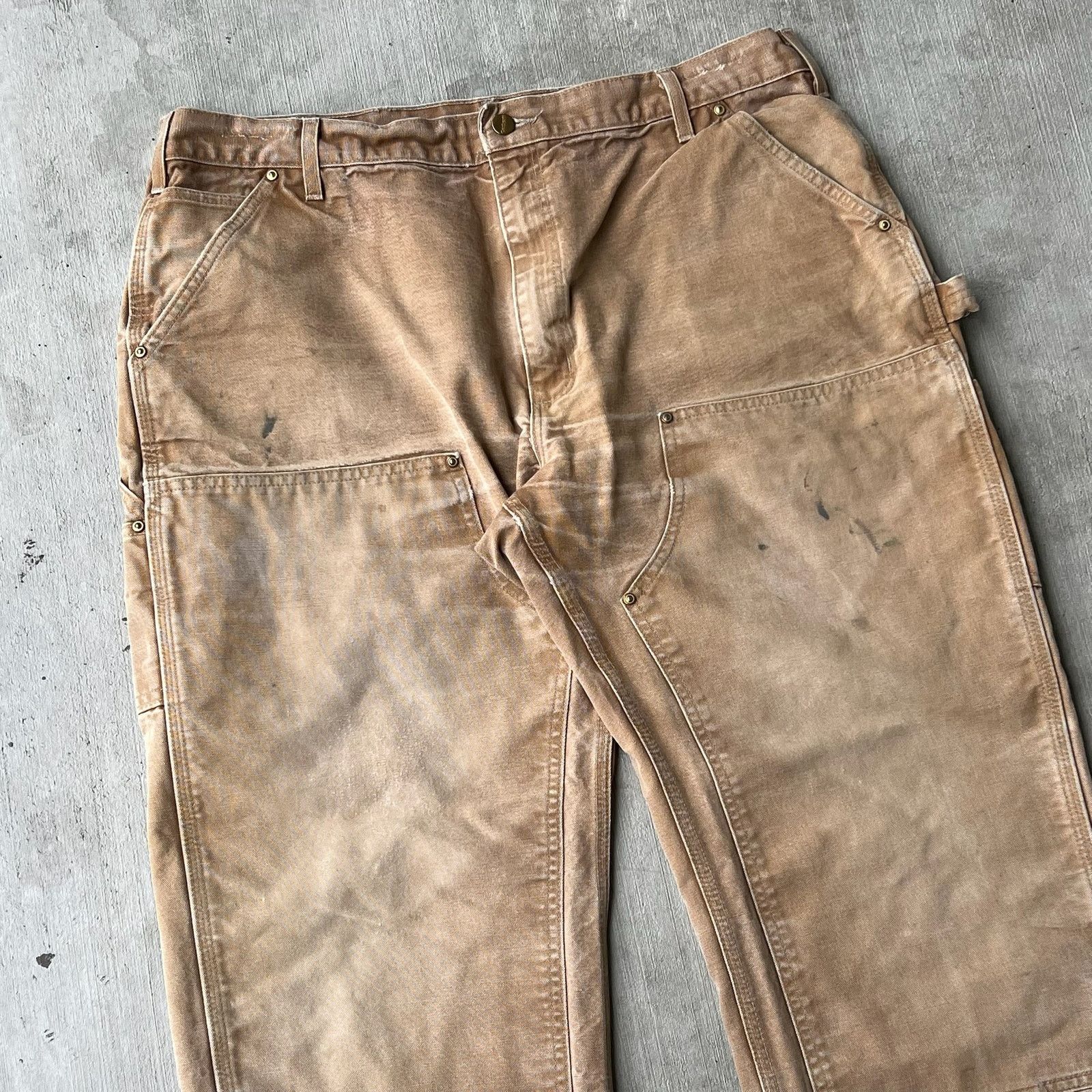 Carhartt × Vintage Carhartt faded brown double knee work wear carpenter pants Size US 38 / EU 54 - 2 Thumbnail