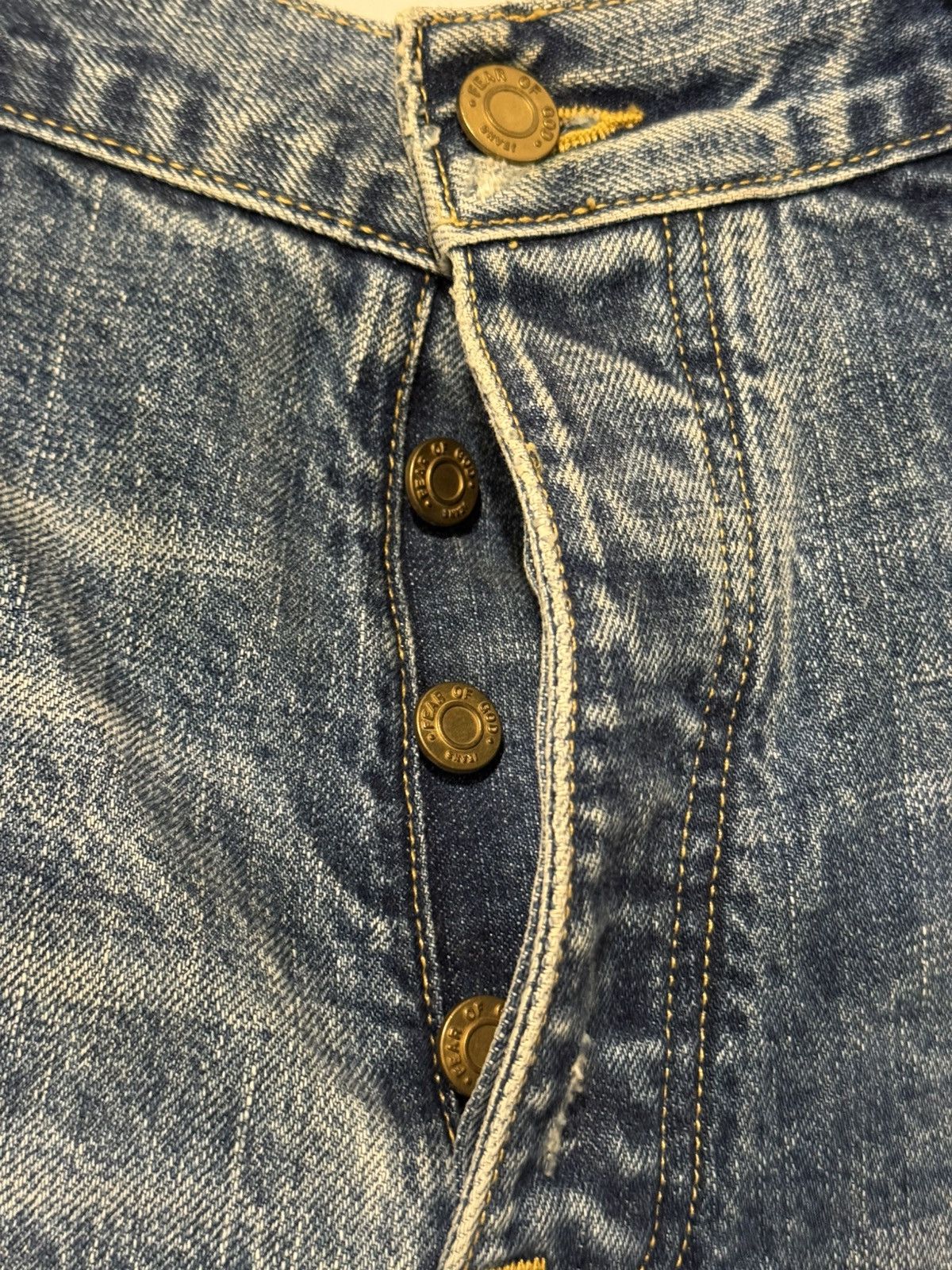 Fear of God 🔥Fear of God Fifth Collection Indigo Selvedge Jeans SZ 36 Size US 36 / EU 52 - 6 Thumbnail