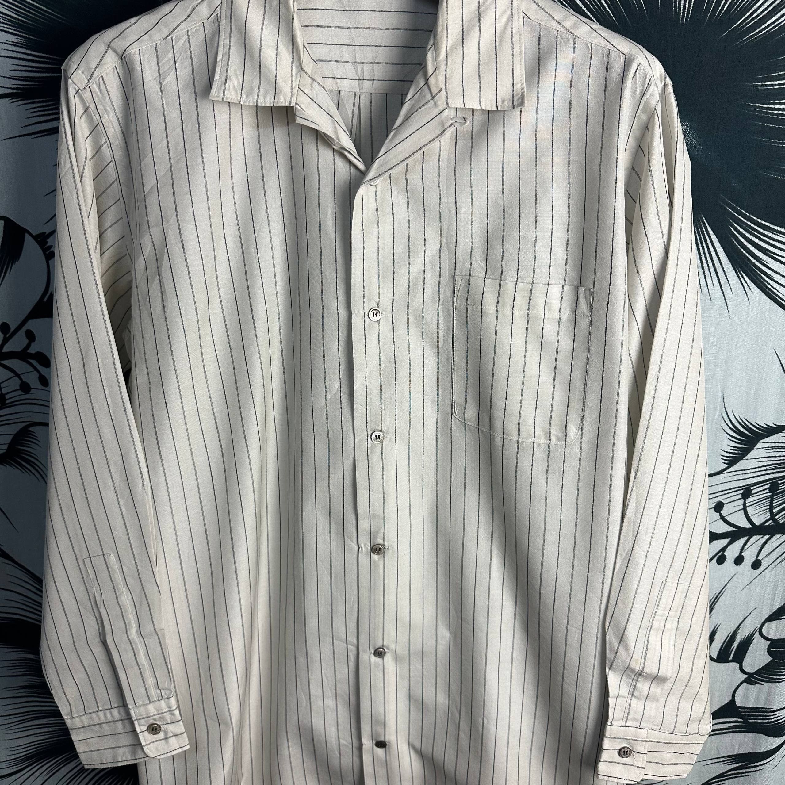 Yohji Yamamoto Archive Vintage 90s Yohji Yamamoto Y’s For Men Striped Shirt Size US XXL / EU 58 / 5 - 8 Thumbnail
