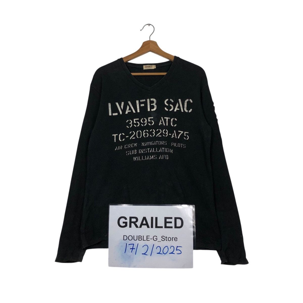 Avirex 📌Vintage Sweatshirt Avirex Big Logo Spell Out Size US L / EU 52-54 / 3 - 1 Thumbnail
