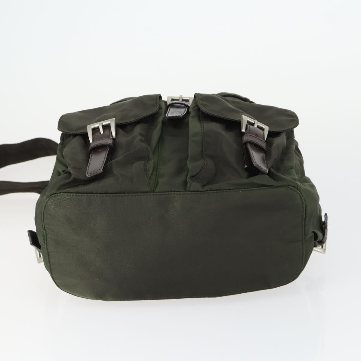 Prada PRADA Backpack Nylon Khaki Silver Auth 168379 - Jerrillo Size ONE SIZE - 11 Thumbnail