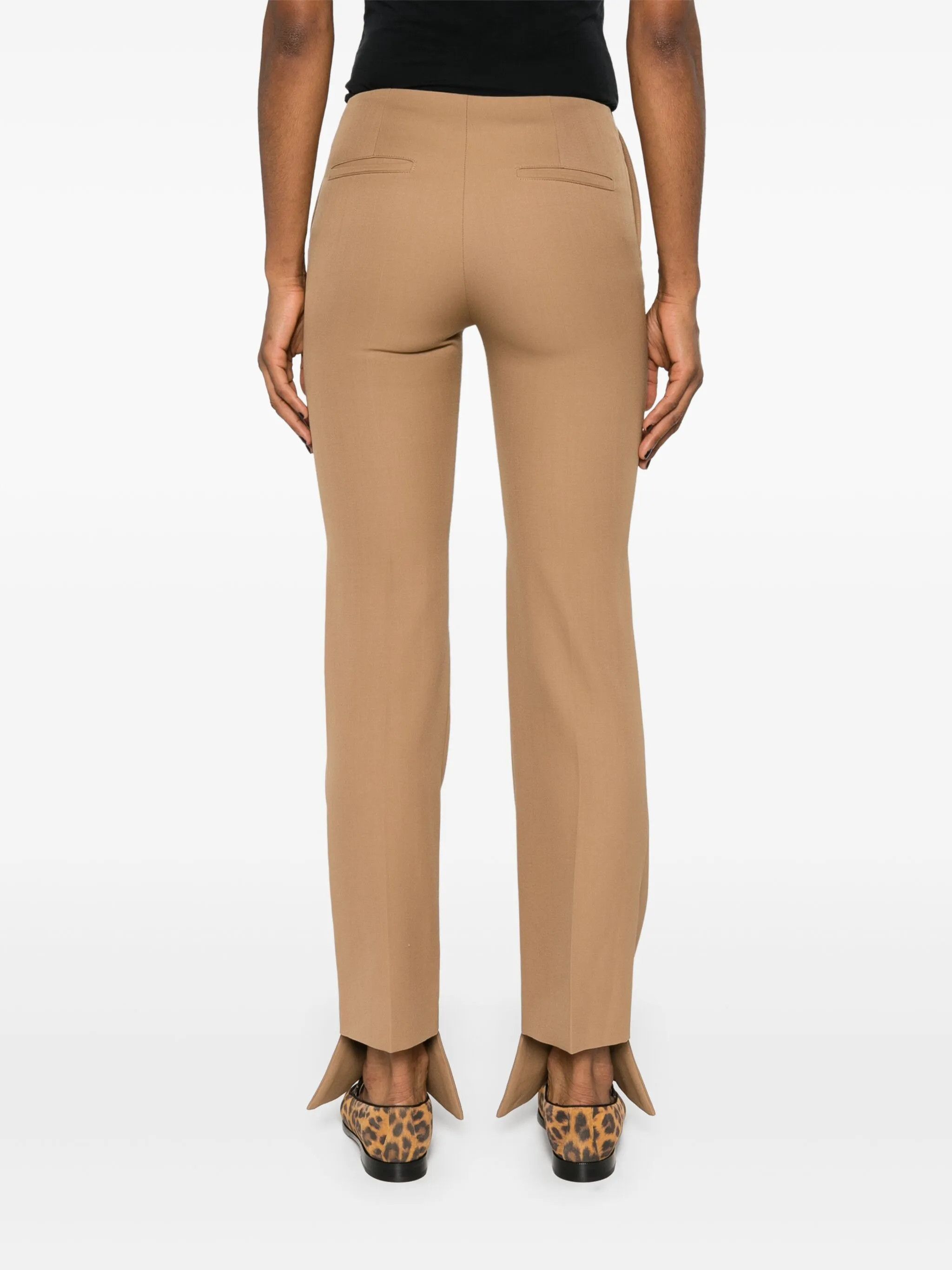 Chloe o1s22i1n0425 Asymmetric Hem Pant in Beige Size 27" / US 4 / IT 40 - 4 Thumbnail