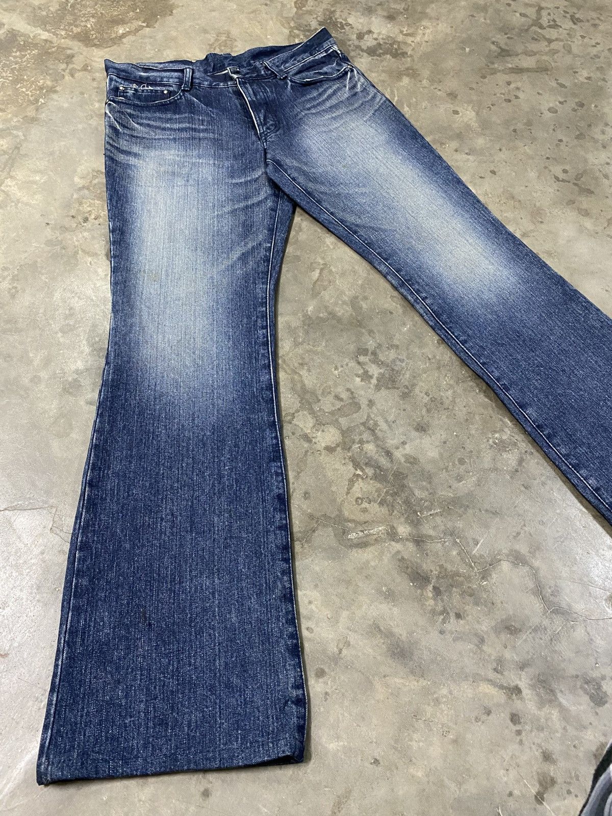 5351 POUR LES HOMMES × Japanese Brand Flared🔥5351 Pour Les Hommes Distressed Denim Boot Cut @210 Size US 31 - 1 Thumbnail