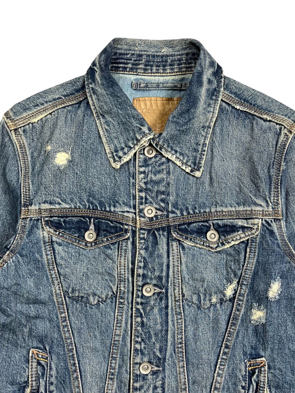If Six Was Nine 2000s GOA - Apocalypse Style Crash Denim Jacket Size US M / EU 48-50 / 2 - 7 Thumbnail