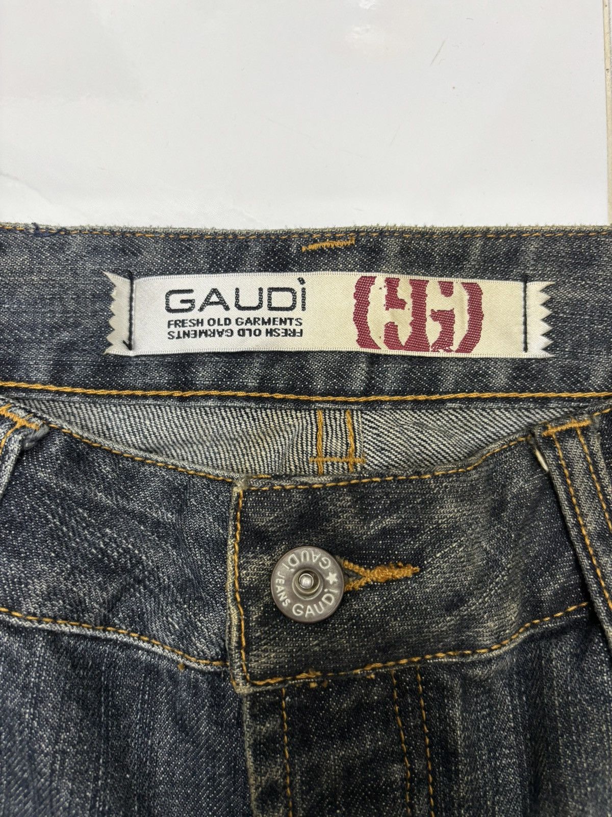 Hedi Slimane Distressed Web Chaos Stitch Wide Leg Denim Jean Dior Style Size US 32 / EU 48 - 11 Thumbnail