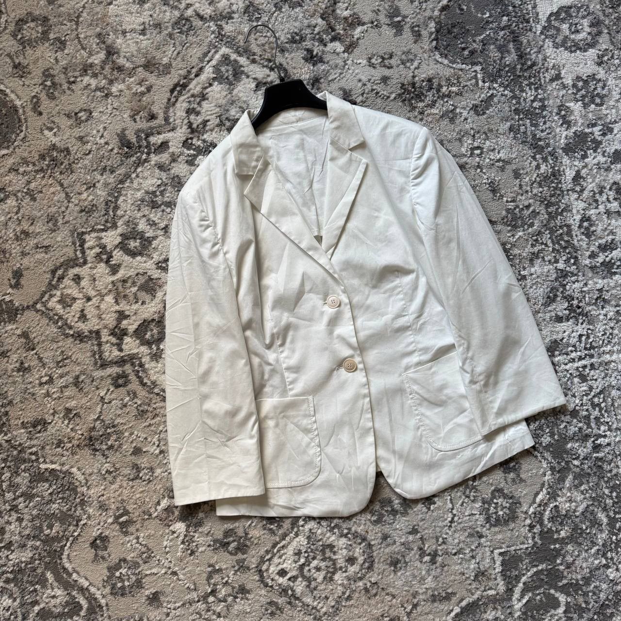 Max Mara Max Mara Ivory White Button Classic Blazer Size XL / US 12-14 / IT 48-50 - 2 Thumbnail