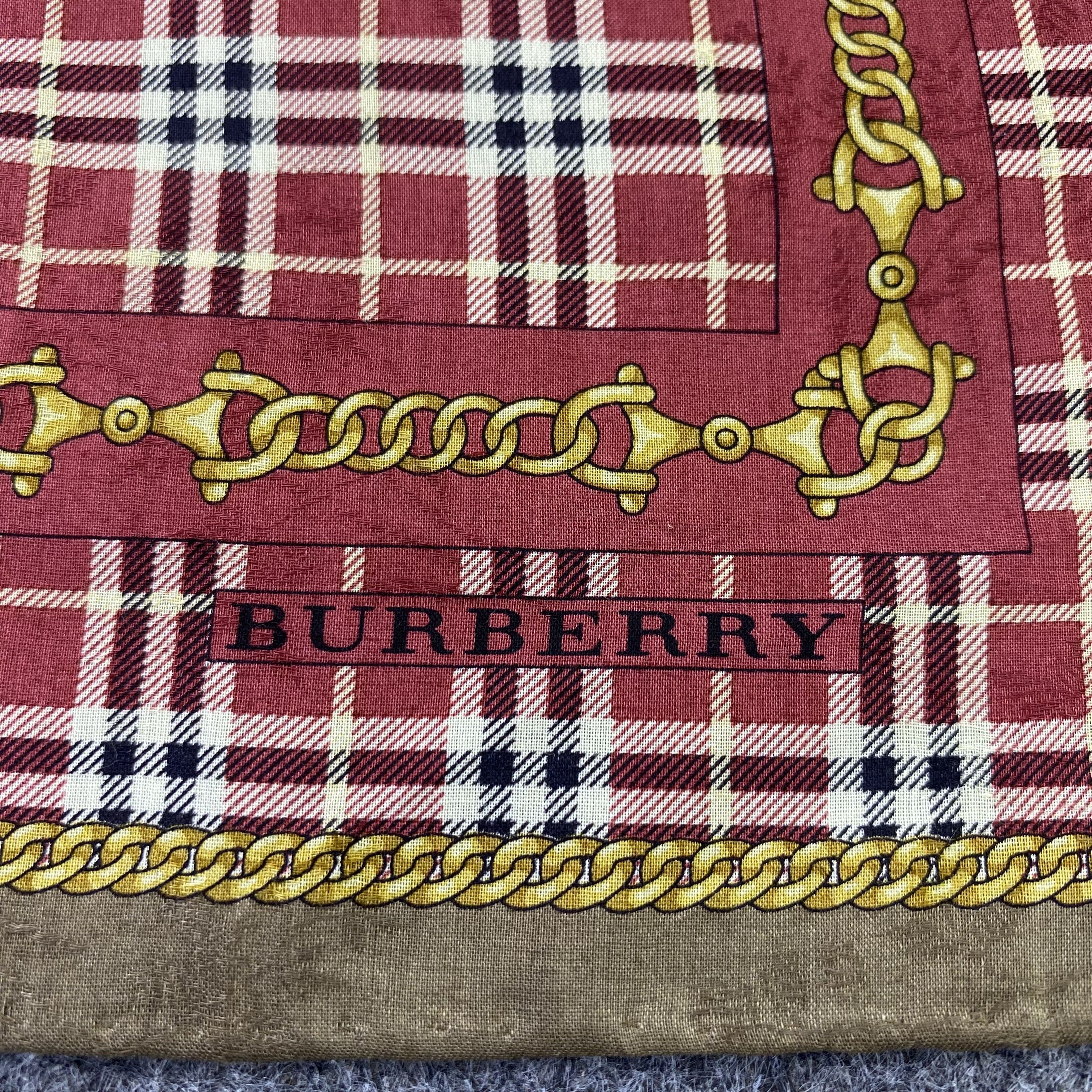 Burberry × Vintage Burberry Handkerchief / Bandana / Neckerchief-B995 Size ONE SIZE - 5 Thumbnail
