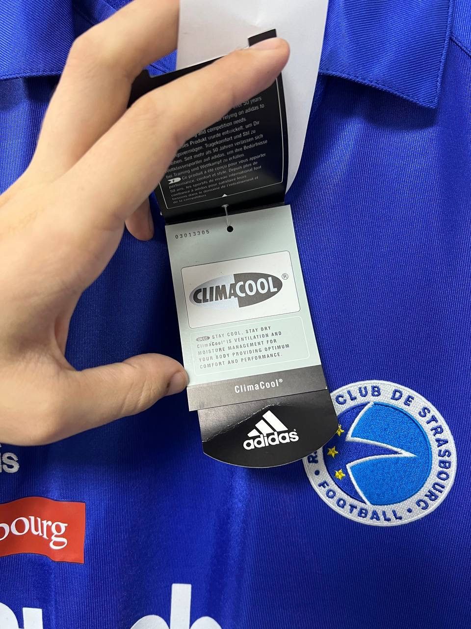 Adidas NWT Strasbourg 2005/2006 Home Mailot Adidas Football Shirt L Size US L / EU 52-54 / 3 - 14 Thumbnail
