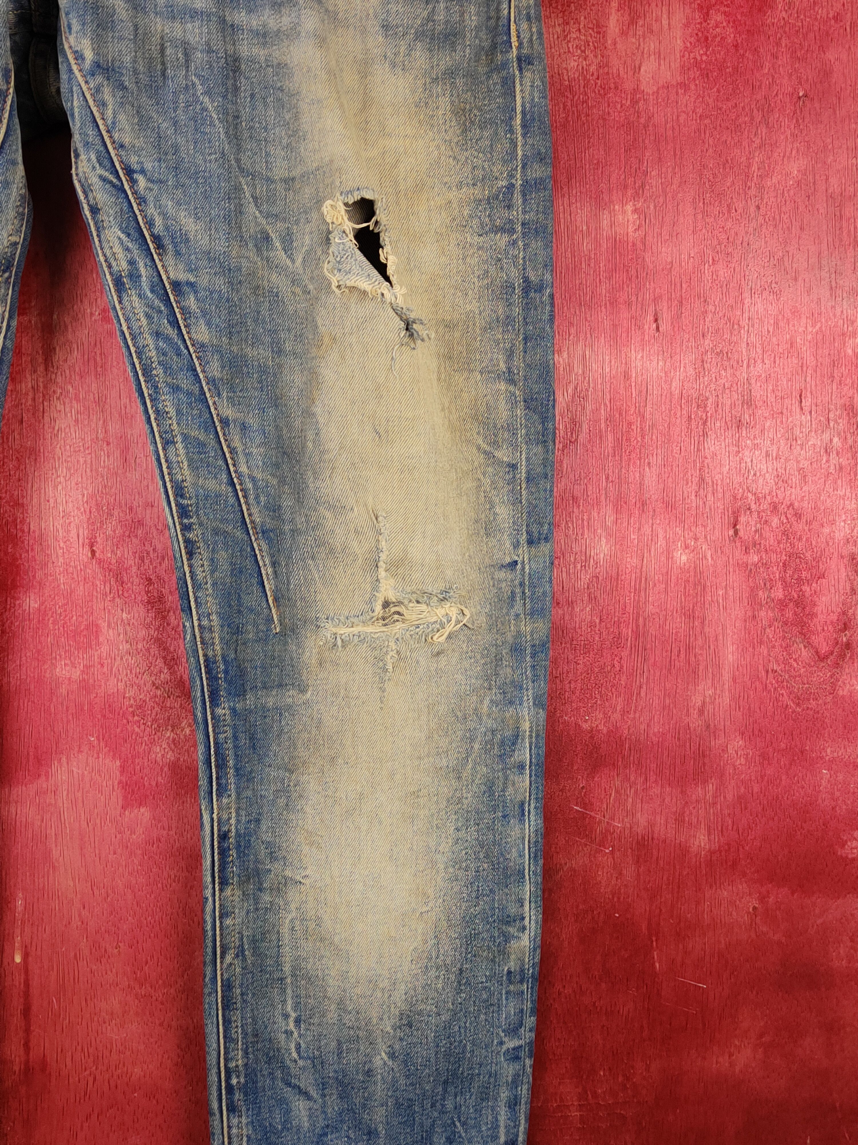 Japanese Brand Zara Man vintage Blue Faded Distressed jeans Denim #S1532 Size US 31 - 7 Thumbnail