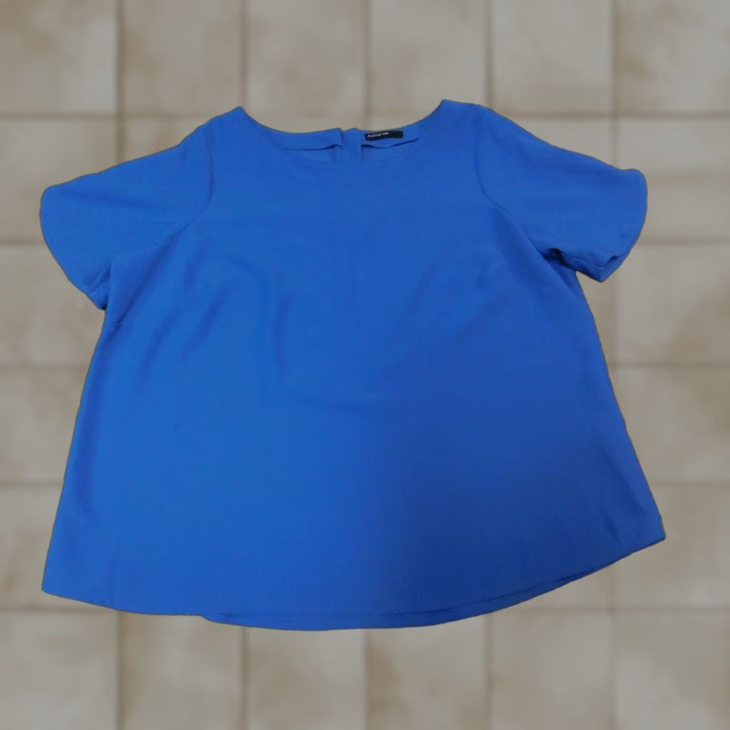 Vintage Autograph Blouse Shirt XL Casual Womens Blue Stretch Crew Neck Short Sleeve Size XL / US 12-14 / IT 48-50 - 1 Thumbnail