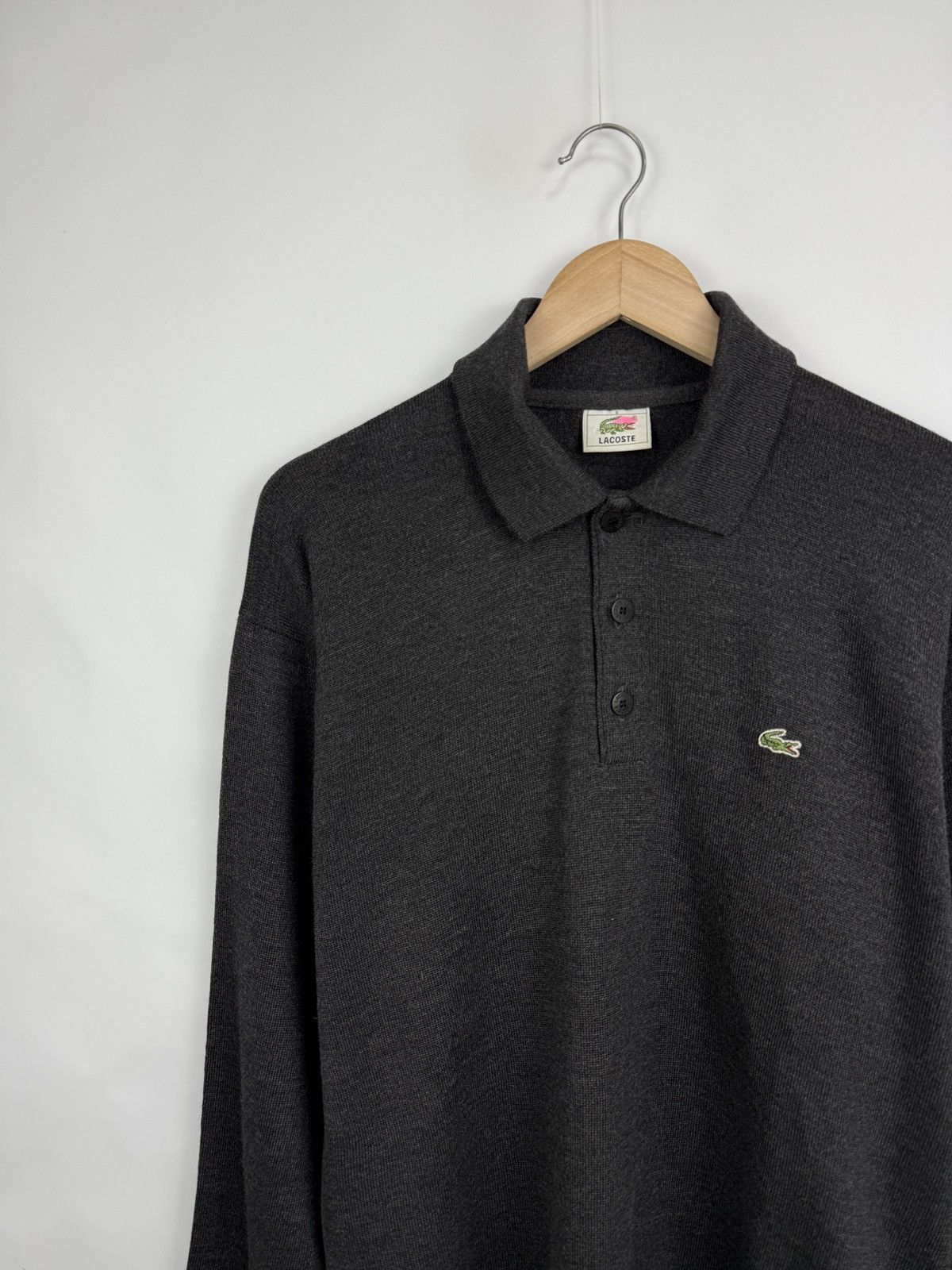 Lacoste 🇫🇷 Vintage 90s Lacoste Wool Sweater Made in France Y2K Retro Size US XL / EU 56 / 4 - 3 Thumbnail