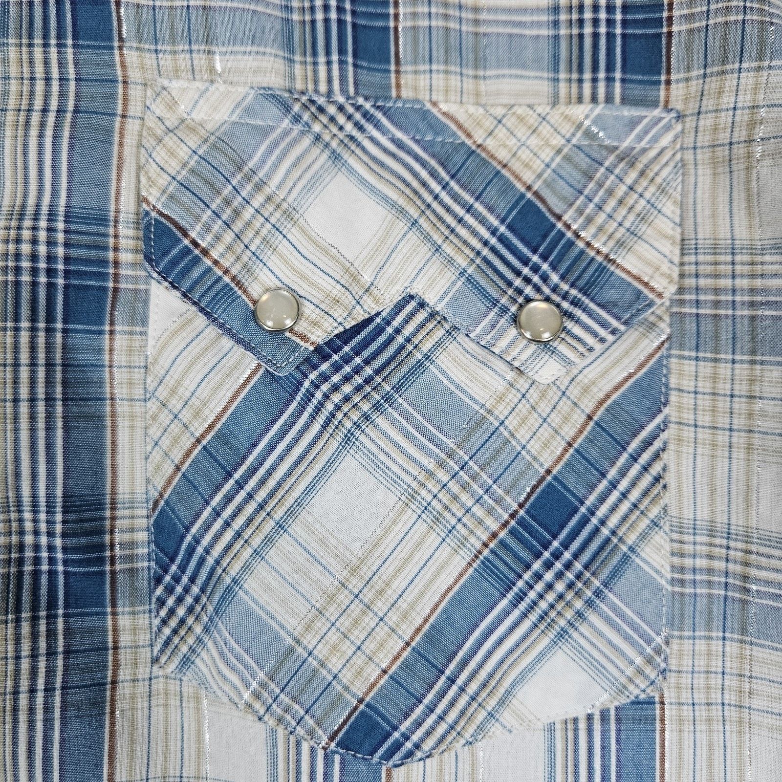 Wrangler Rustler by Wrangler Mens S Pearl Snap Shirt Size US S / EU 44-46 / 1 - 5 Thumbnail