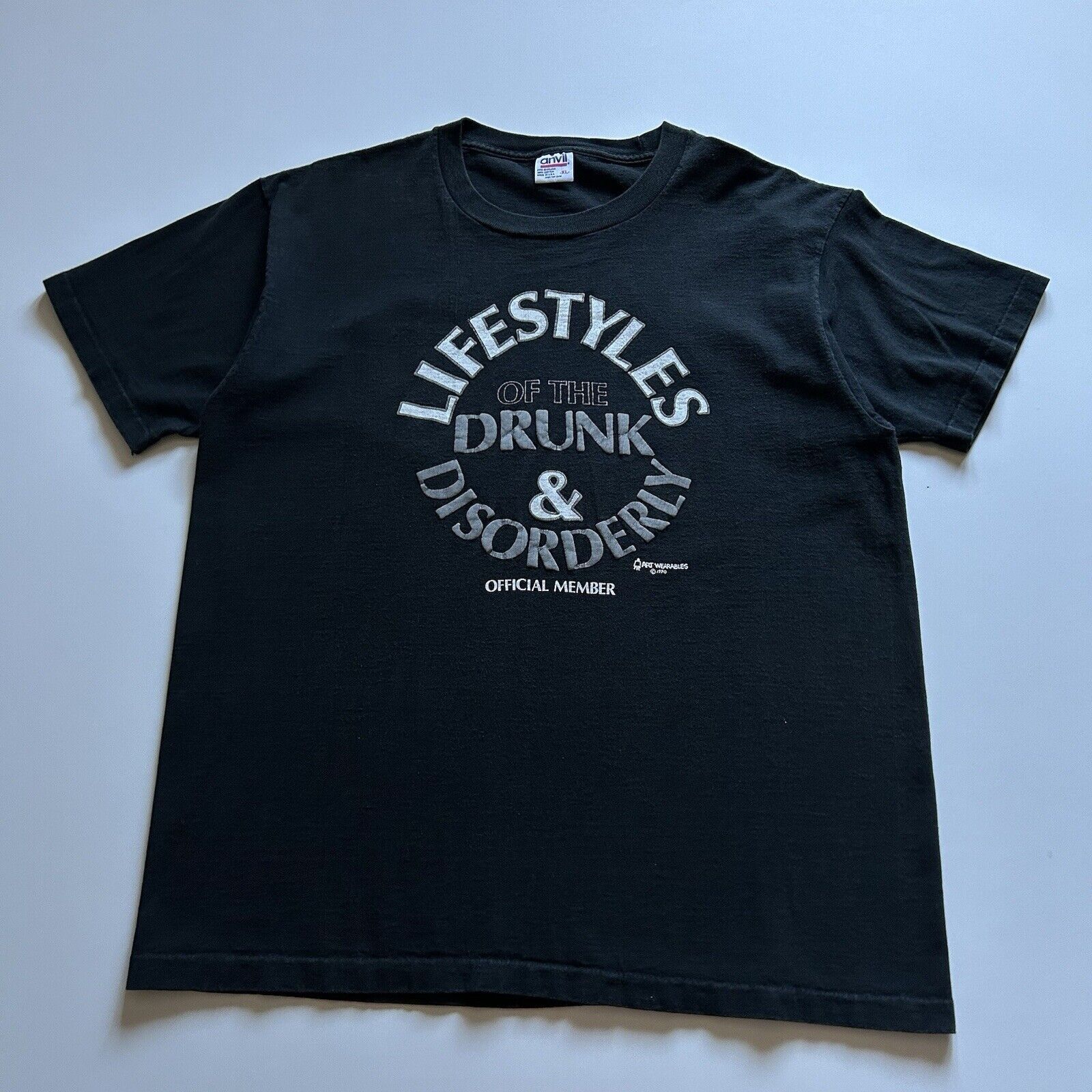 Vintage 90s Lifestyles Of The Drunk & Disorderly T Shirt XL