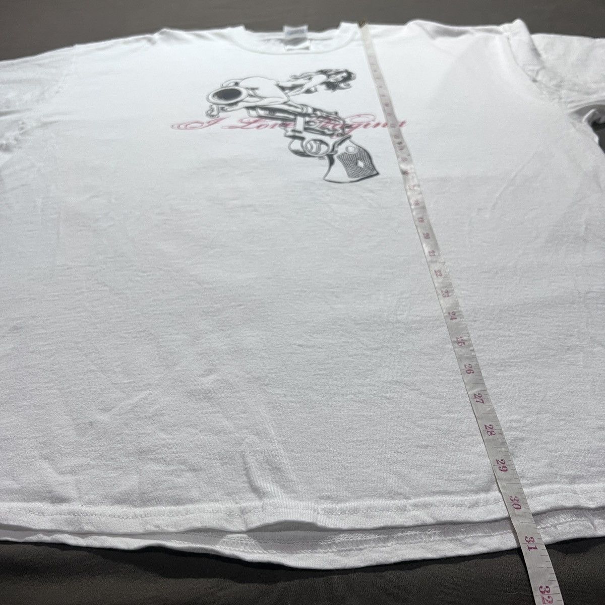 Vintage Y2K i love vagi­na 2XL Strip Nude Pornstar Gun oversized Size US XXL / EU 58 / 5 - 7 Thumbnail