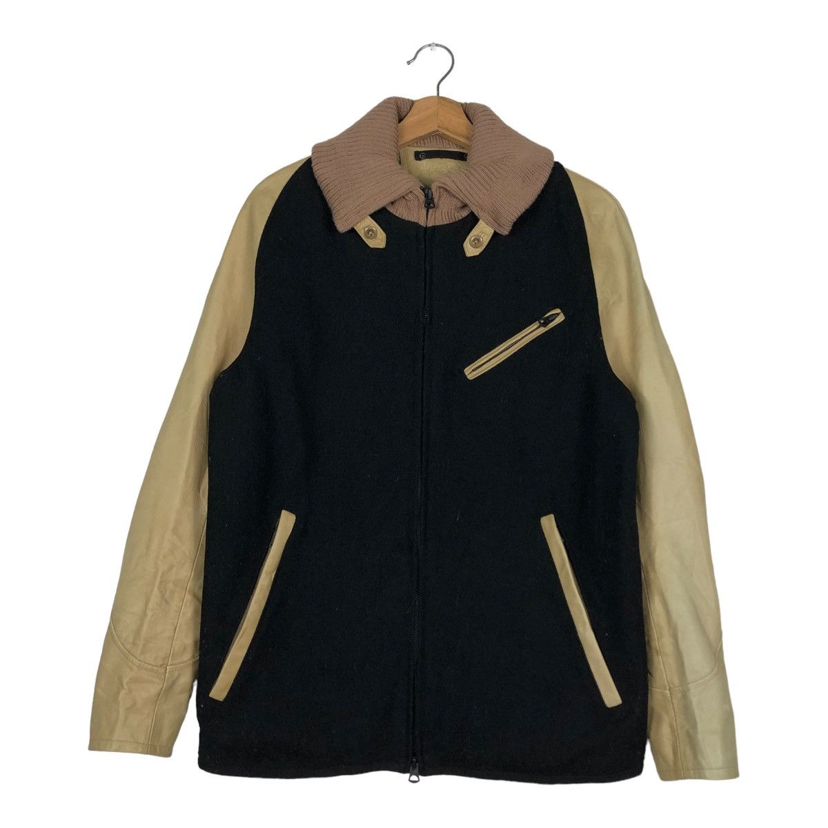 Japanese Brand 🔥VINTAGE LEATHER JACKET HANDSUMES ISSEY MIYAKE JAPAN Size US L / EU 52-54 / 3 - 1 Thumbnail